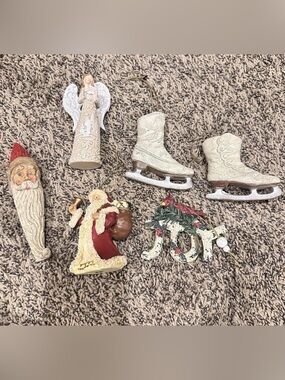 Assorted Holiday Ornament Set - Ivory, Red, Cream